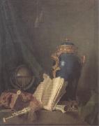 Henri-Horace Roland de La Porte Still Life with a Vase of Lapis a Globe and Bagpipes (san 05) oil painting picture wholesale